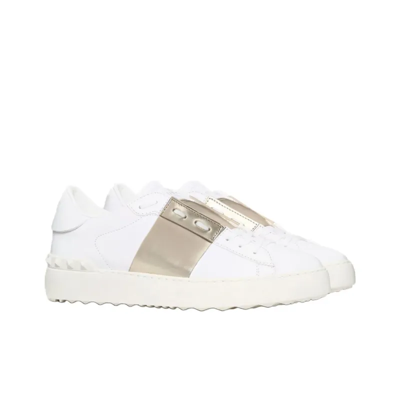 Valentino Open Stylish Skateboarding Shoes Men's Metallic-2