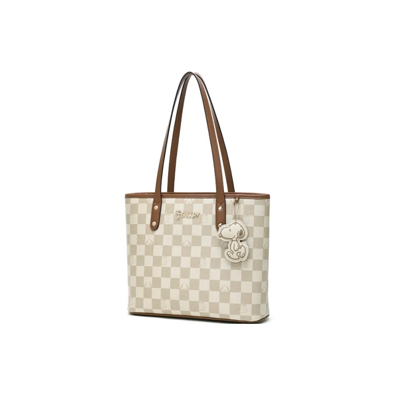 SNOOPY PU Shoulder Bag Women's Brown-2