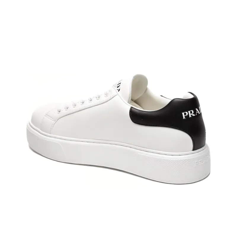 PRADA Leather Platform 'White Black'-2