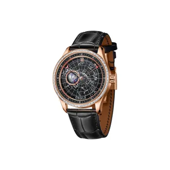 OBLVLO Automatic Mechanical Movement Watch Men's Watches Black Dial