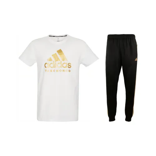 Adidas Casual Sportswear Men White Gold+Black/Gold