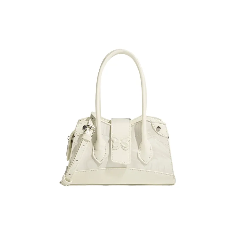NATTY PU Shoulder Bag, Crossbody Bag, Handbag Women's White/Silver-8