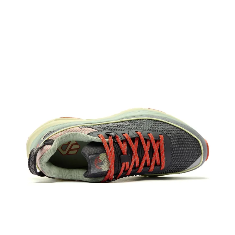 QIAODAN Mountain God 2 LITE Running Shoes Men Low Top Iron Gray/Oxidized Green-4