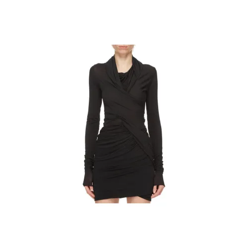 RICK OWENS Long-Sleeved Dresses Women's Black