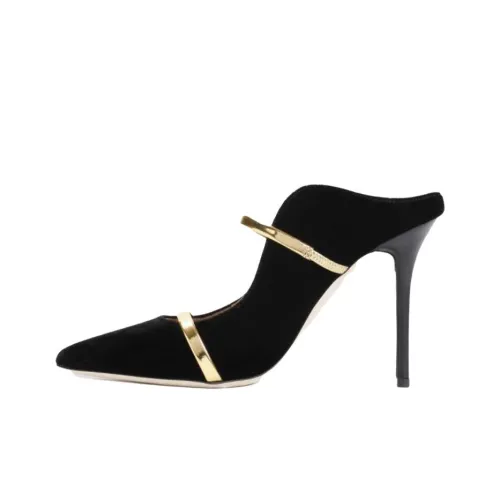 Malone Souliers Closed Toe Slippers 10cm Women's Black