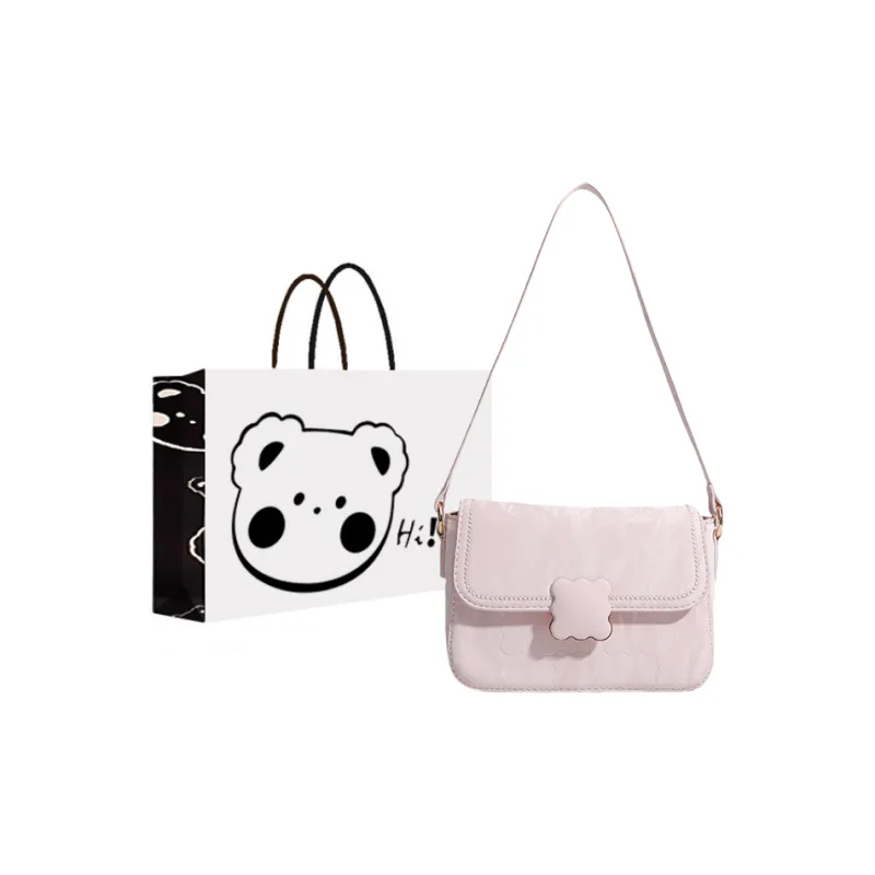 NX DOUGHNUT PU Shoulder Bag Regular Women's Ecru/Pink-0