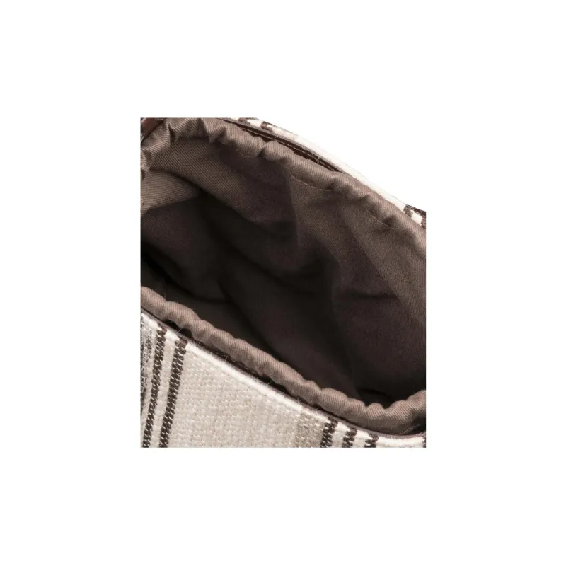 A.P.C Canvas With Leather Handbag Shoulder Bag Crossbody Bag Small Size Women's Deep Chestnut Brown-4