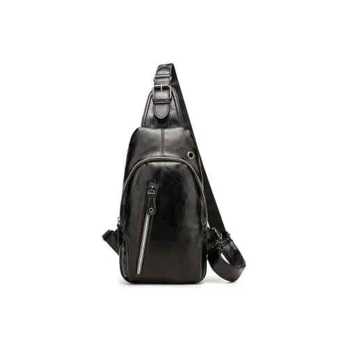 VIHUS Microfiber Sling Bag Shoulder Bag Crossbody Bag Regular Men's Black