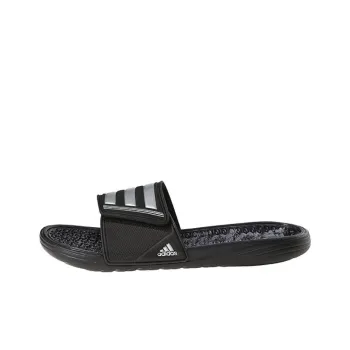 Adidas Slip-Resistant Abrasion-Resistant Slide Slippers Unisex Black Gray Color