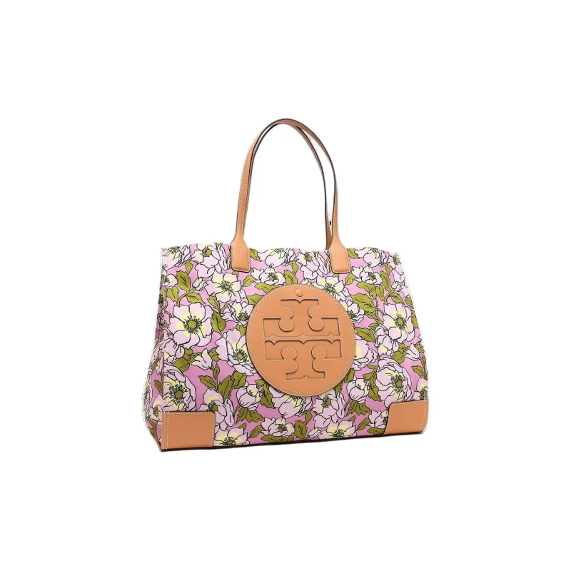 TORY BURCH Ella Polyester Artificial Leather Tote Bag Shopping Bag Handbag Shoulder Bags Regular Women's Multicolor-1