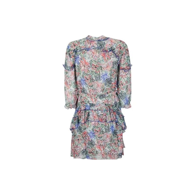 SALONI Ruffled Detail Layered Mini Dress-1