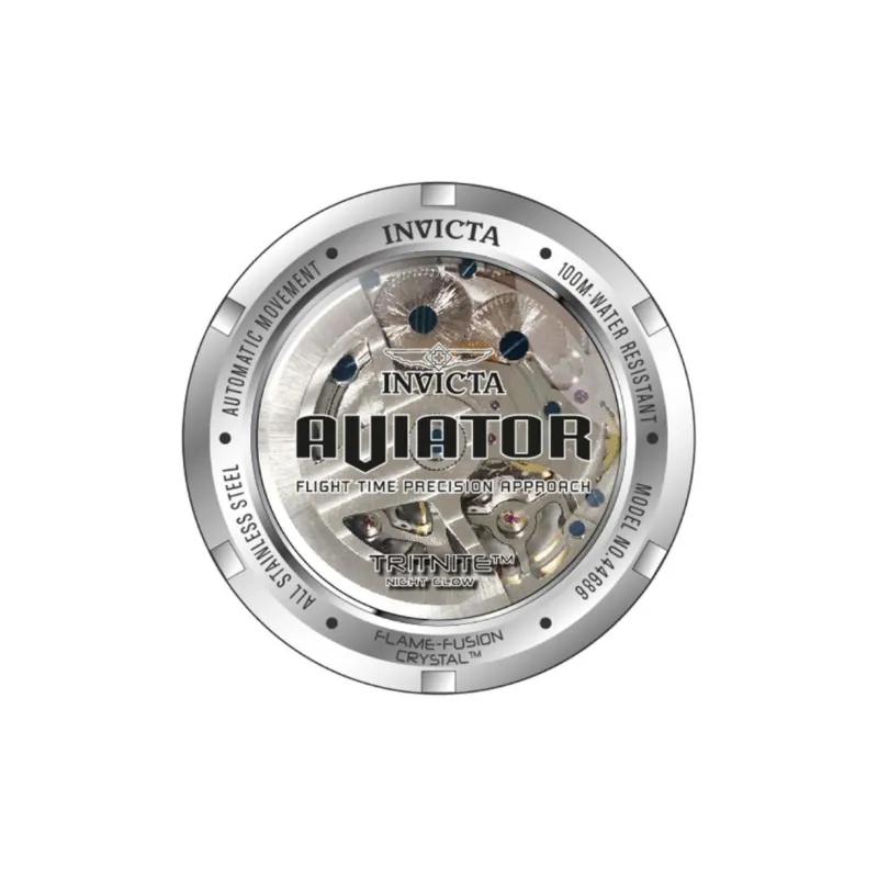 INVICTA Wrist Watch Automatic Mechanical Movement Stainless Steel Strap 51.5mm Blue Dial Men's Watches-1
