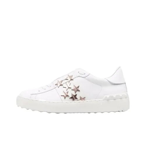 Valentino Open Skateboard Shoes Women's Low-Top White/Gold