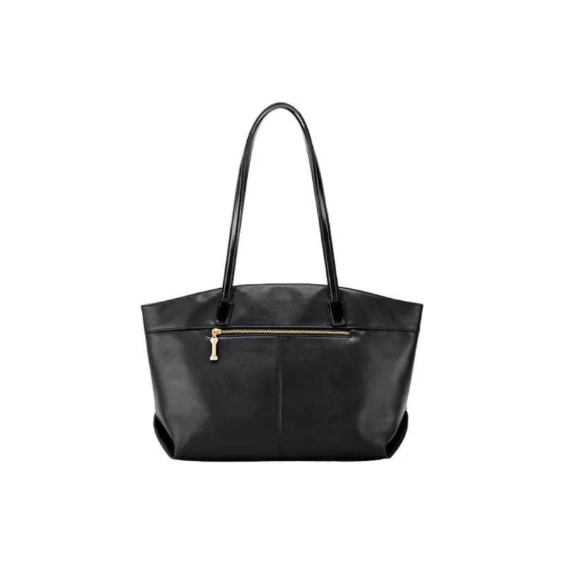 Hush Puppies Cow Leather Tote Bag Shopping Bag Shoulder Bag Handbag Medium Size Women's Black-3