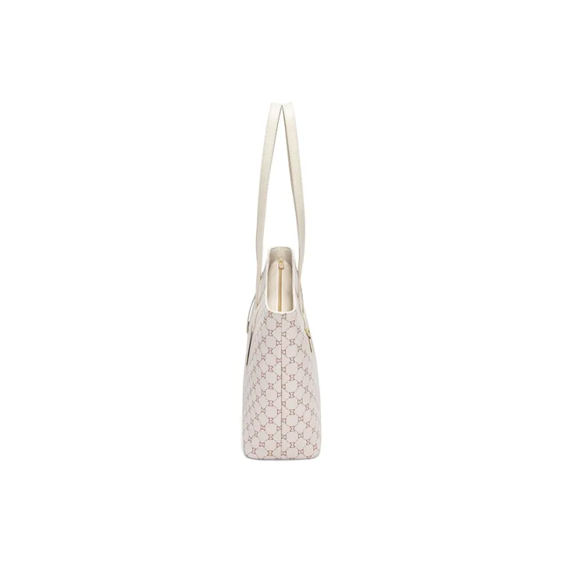 MashaLanti PVC Tote Bag Shoulder Bag Handbag Regular Women's Beige Pink/Dark Brown & Apricot-12