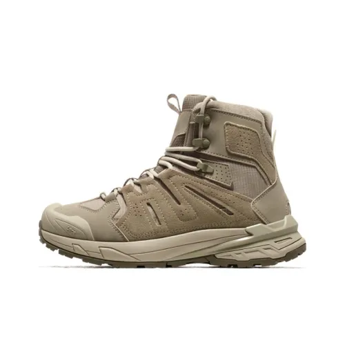 CAMEL Outdoor Performance Shoes Men High-Top Toffee Sugar Yellow/Olive Brown