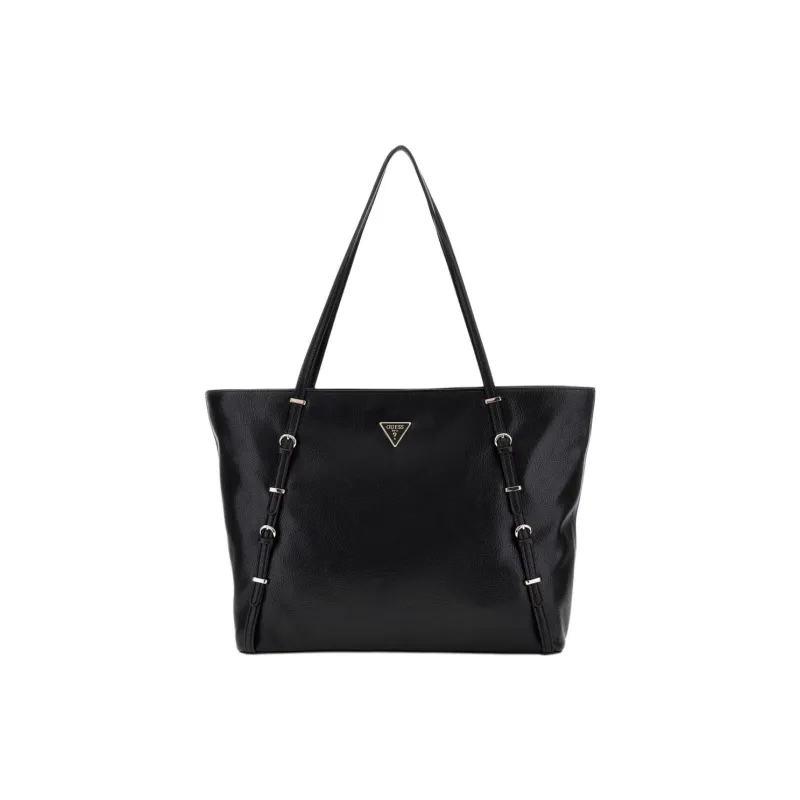 GUESS Polyurethane Tote Bag, Shopping Bag, Shoulder Bag, Handbag Regular Women's Black-0