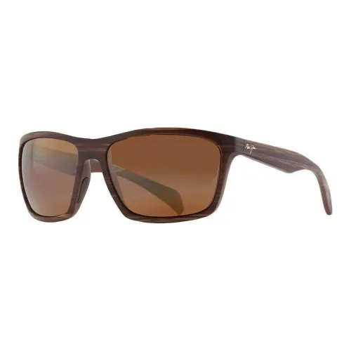Maui Jim Acetate Irregular Shape Sunglasses Unisex Gray