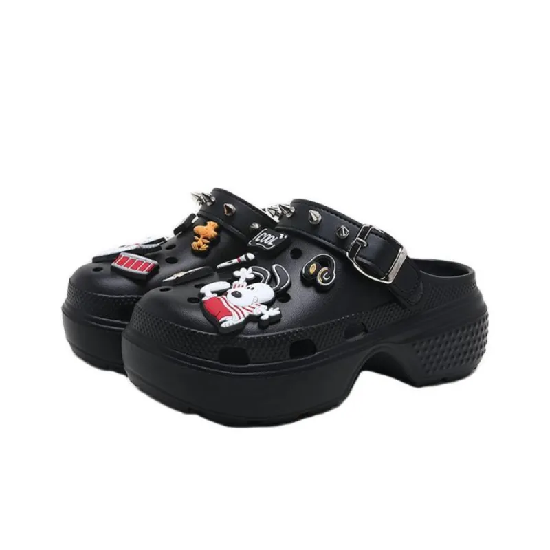 SNOOPY Snoopy Clogs Women's Black-3