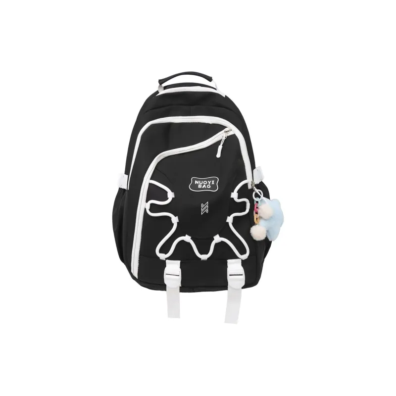 NOMK Nylon Backpack Handbag Women's White/Black/Yellow/Pink/Blue/Green-4