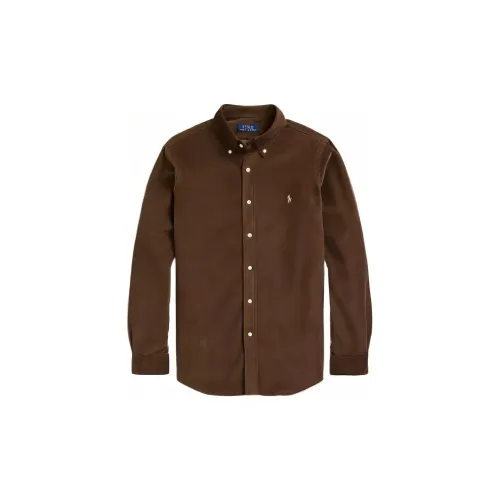 Polo Ralph Lauren Shirts Men Dark Brown