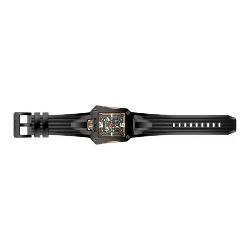 INVICTA Wrist Watch Automatic Mechanical Movement Silicone Strap 48mm Cut-Out Dial Men's Watches-3