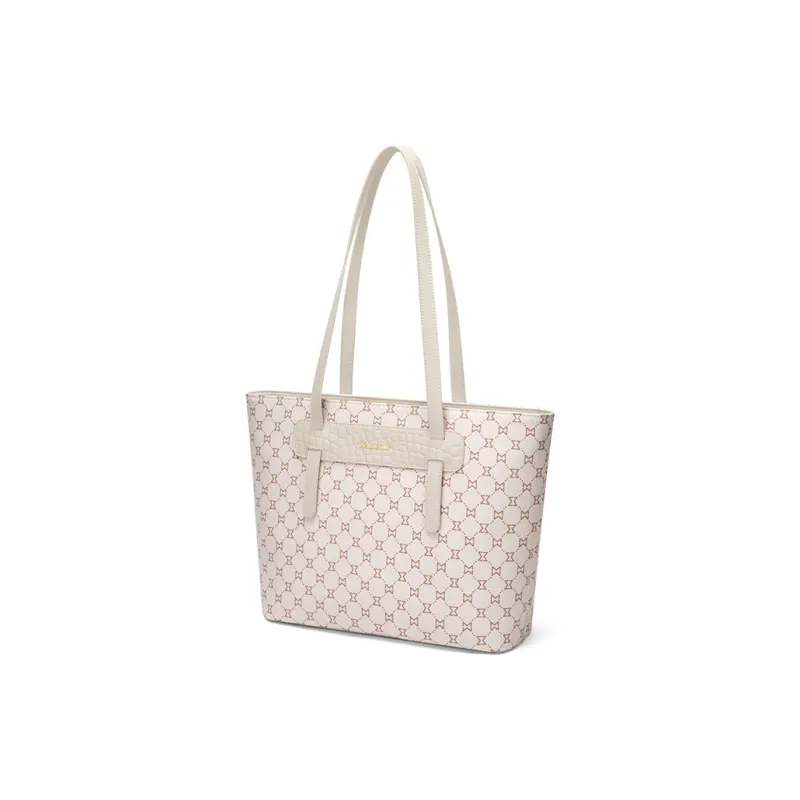 MashaLanti PVC Tote Bag Shoulder Bag Handbag Regular Women's Beige Pink/Dark Brown & Apricot-11
