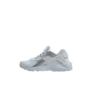 Nike Huarache Run Anti Slip Wear Resistant Low Top Casual Shoes Women's White Silver