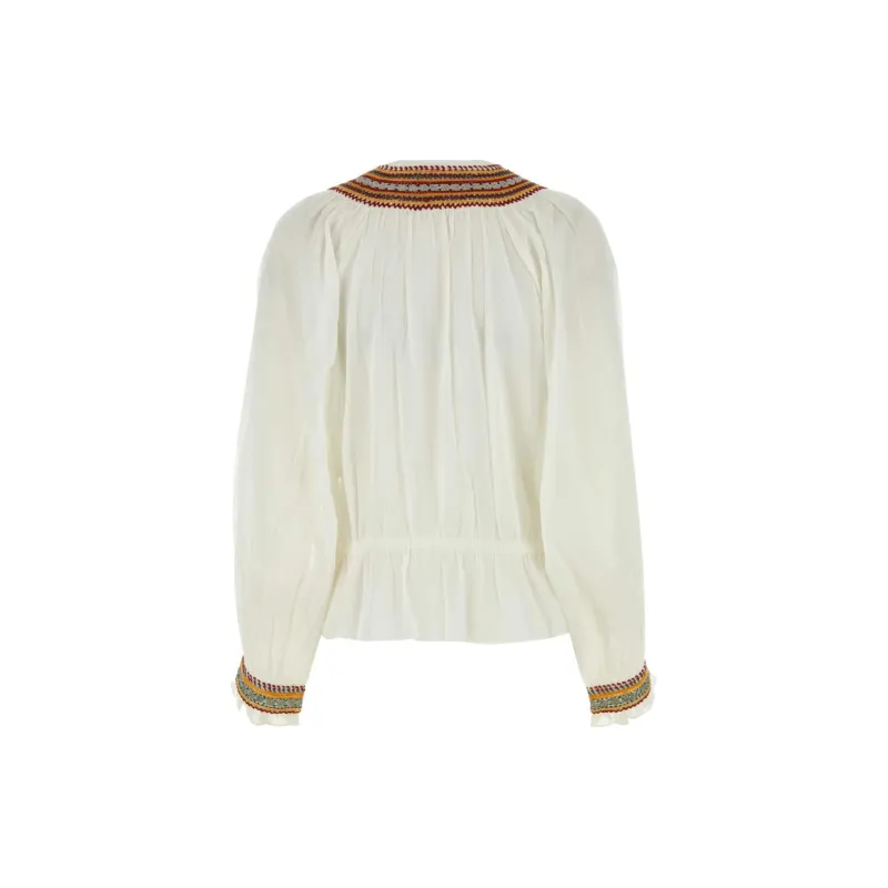 BODE Embroidered Georgette Top-1