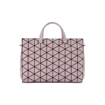 ISSEY MIYAKE TONNEAU MATTE Artificial Leather Shoulder Bag Crossbody Bag Handbag Small Size Women's Rose Gray