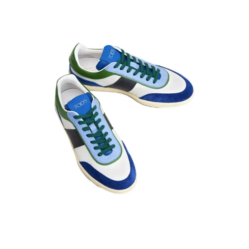 TOD'S Stylish Skateboarding Shoes Men's Blue Green Gray-2