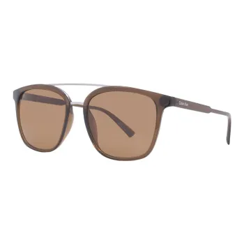 CALVIN KLEIN Plastic Aviator Sunglasses Men's Brown
