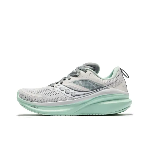 Saucony Low Top Running Shoes Women's Light Gray White