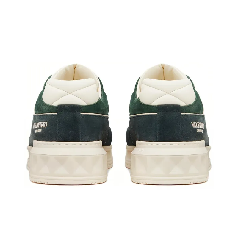 Valentino One Stud Low Sneaker Green White-3