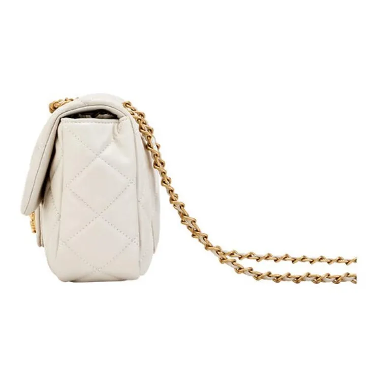Hush Puppies Cow Leather Bonded Synthetic Leather Crossbody Bag Shoulder Bag Medium Size Women's White-2