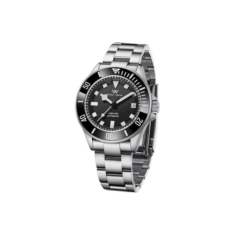 Welly Merck Mechanical Movement Stainless Steel Watchband Watch Men's Watches Green Dial-9