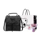 Polka Dot Black+Exclusive Shopping Bag+Greeting Card+Dried Flower