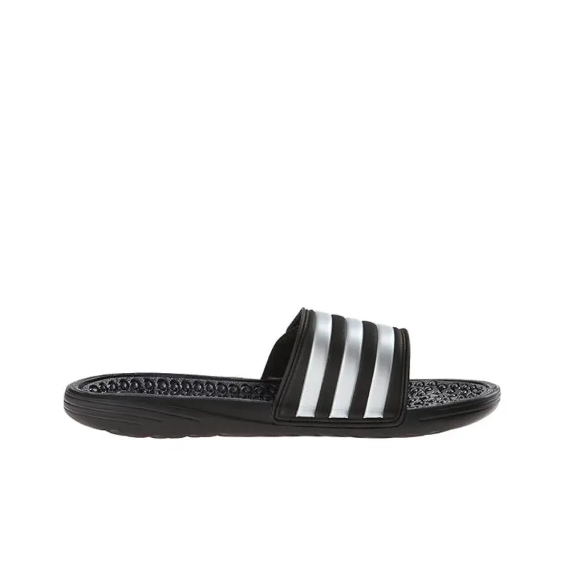 Adidas Slip-Resistant Abrasion-Resistant Slide Slippers Unisex Black Gray Color-1