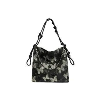 H YXIANG PU Shoulder Bag Regular Women's Black/Pink