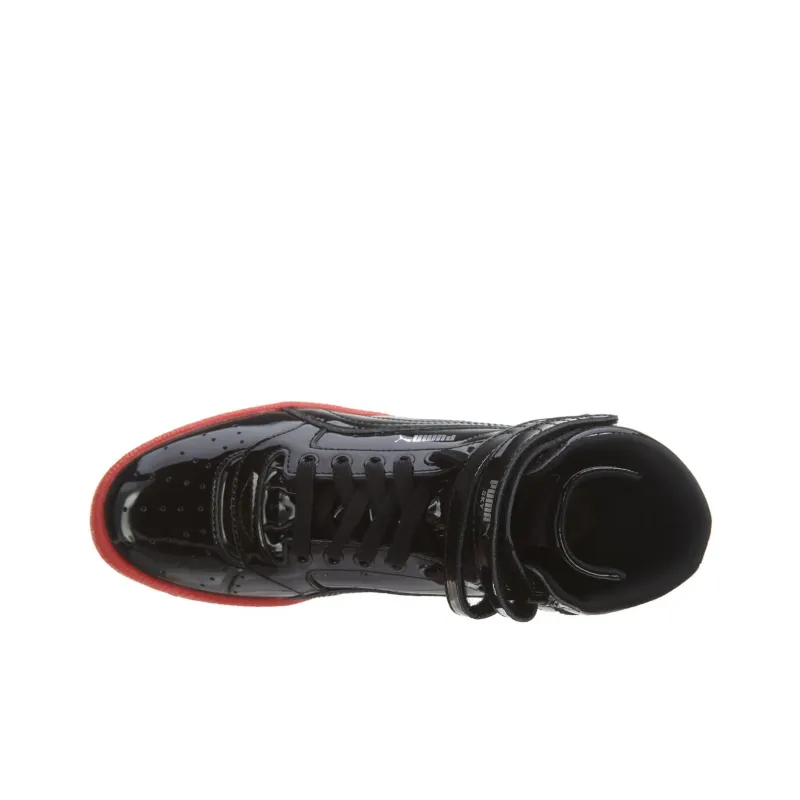 PUMA Sky 2 Anti Slip Wear Resistant High Top Skateboard Shoes Women's Black Red-2