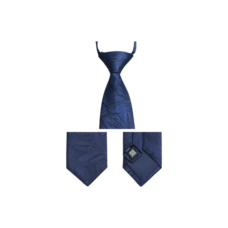 GOLDLION Polyester Ties Men's Gray/Navy Blue-17
