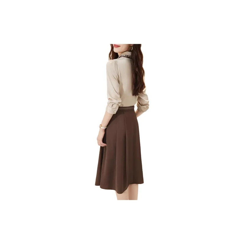 Mo Han Yi Mei Skirt Set Women's Coffee-1