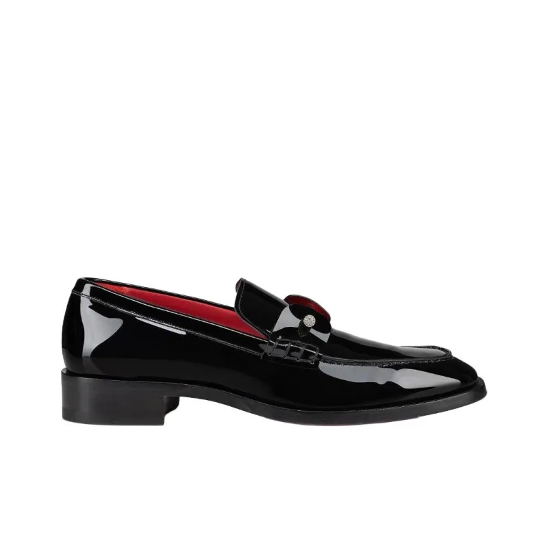 Christian Louboutin Chambelimoc Embellished Patent Loafers-1
