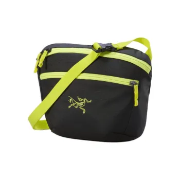 Arcteryx Mantis 2 Recycled Polyester Shoulder Bag Crossbody Bag Fanny Pack Regular Unisex Black & Neon Green