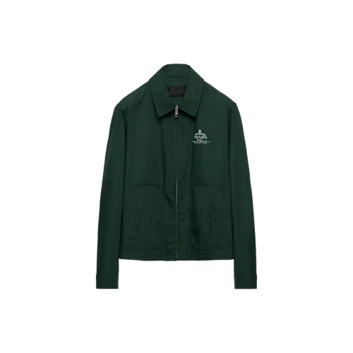 PRADA Jackets Men Billiards Green