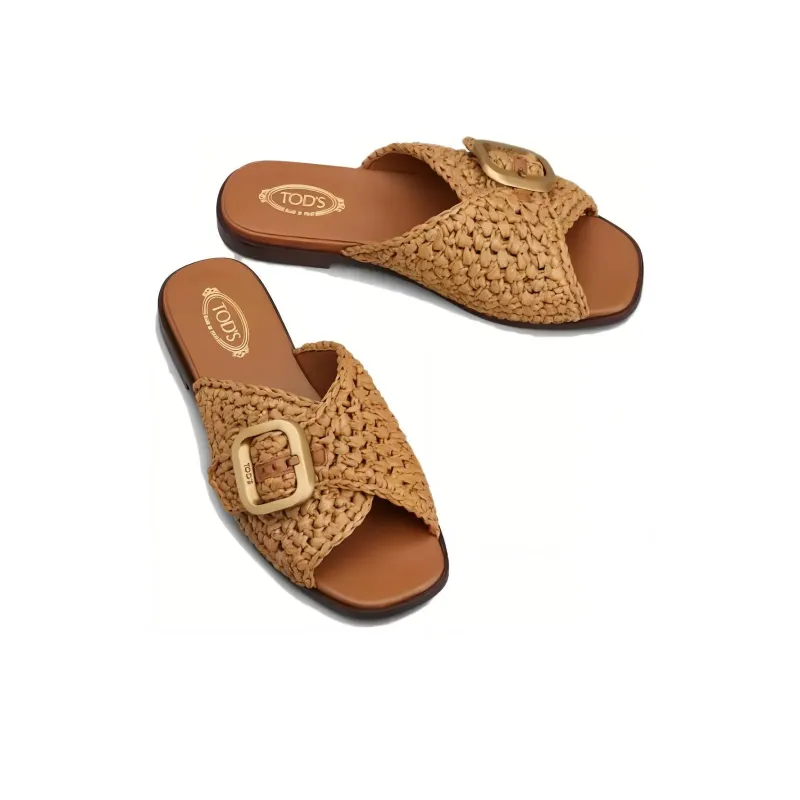 TOD'S Slide Slippers Women's Brown-2