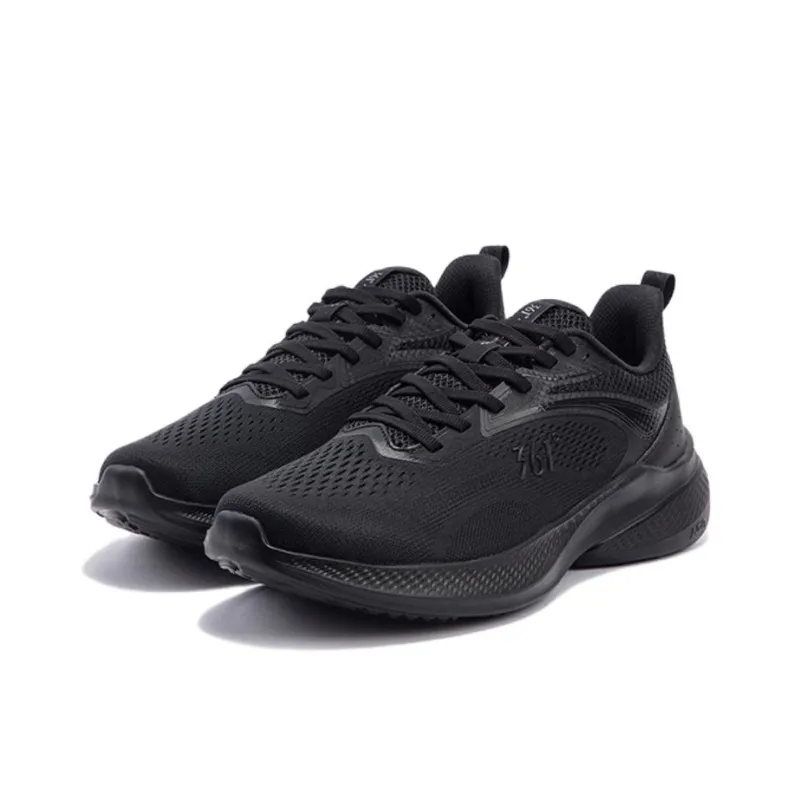 361° Cushioning Wear Resistant Low Top Casual Running Shoes Men's Obsidian Black-1