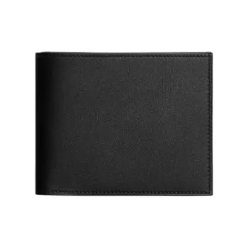 HERMES Citizen Twill Swift Calfskin Card Holder Men's Black