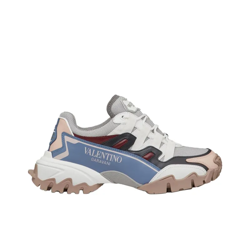 Valentino Climbers Anti-Slip Wear-Resistant Low-Top Casual Shoes Women's White Blue-1