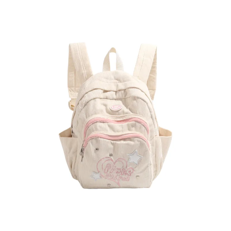 Worm's Home Canvas Backpack Regular Women's Ecru-1